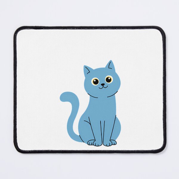 Item preview, Cute Simple Blue Cat, Sitting Happy designed and sold by TiloVosano.