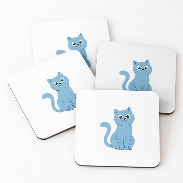 Item preview, Cute Simple Blue Cat, Sitting Happy designed and sold by TiloVosano.