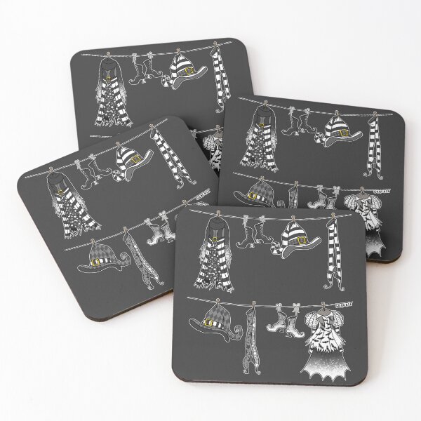 Item preview, Witches' Laundry Day (Monochrome Version) designed and sold by JanGrackle.