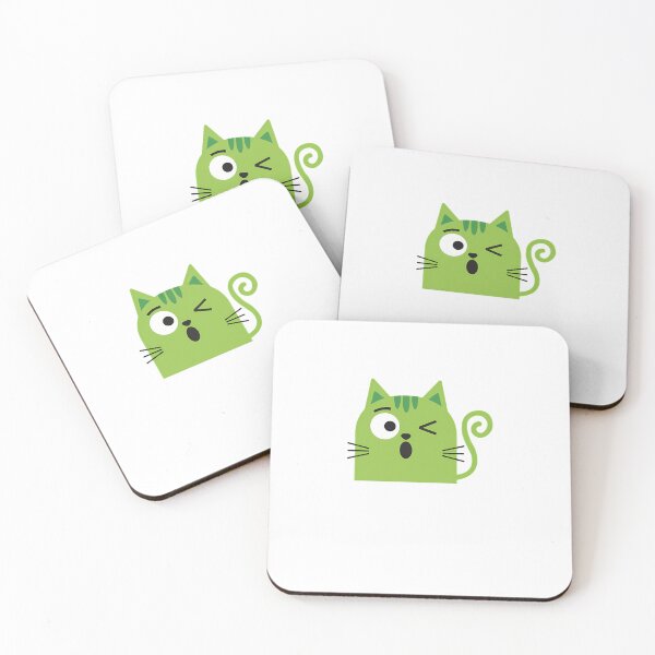 Item preview, Cute Simple Green Cat, Winking  designed and sold by TiloVosano.