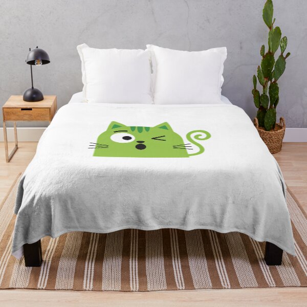 Item preview, Cute Simple Green Cat, Winking  designed and sold by TiloVosano.