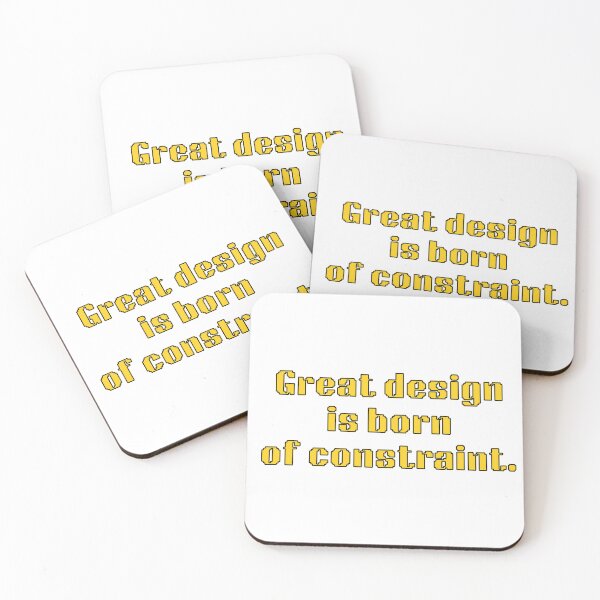 Item preview, Great Design Is Born of Constraint – Minimalist Quote designed and sold by Omarmadani.