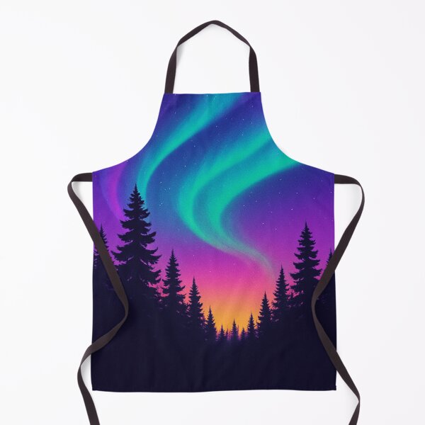Item preview, Aurore Boréale Magique – Forêt Nocturne Colorée designed and sold by MeowLoka ⭐⭐⭐⭐.