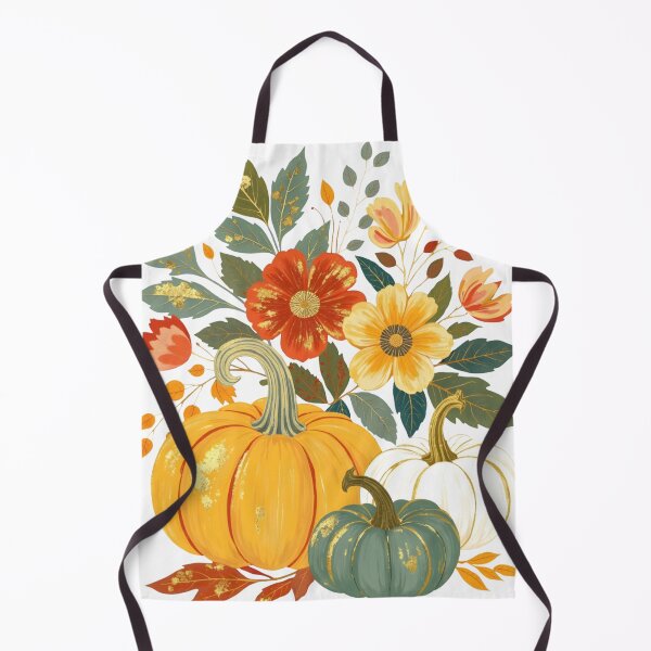 Item preview, Autumn Harvest Bloom I – Vintage Fall Pumpkins & Floral Art designed and sold by SimplyEmmaJoy.