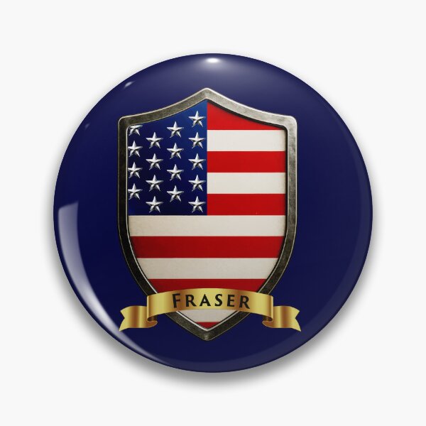 Item preview, Fraser Family USA Shield, Stars & Stripes Pride Crest designed and sold by Highlandkings.
