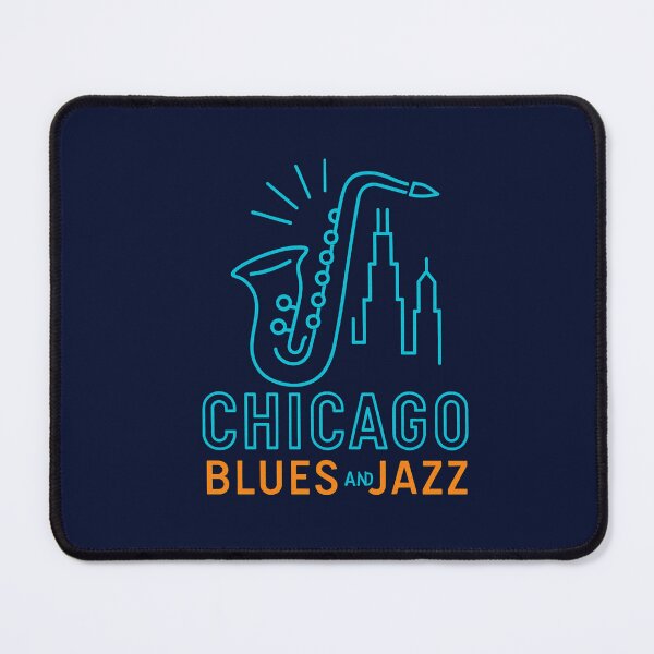 Item preview, Chicago Blues And Jazz Icon Featuring Saxophone and City Skyline designed and sold by Rue Market.