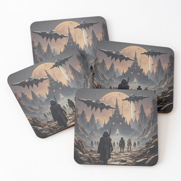 Item preview, Warriors Futuristic Visions Epic Sci-Fi Landscapes Cities Art designed and sold by ART ATTACK ZONE.