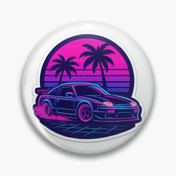 Artikelvorschau, Miami Neon Drift Auto entworfen und verkauft von Kurwear.
