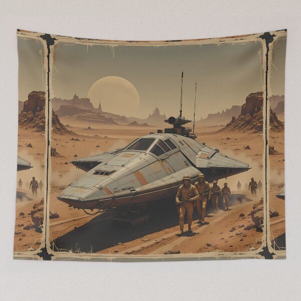 Item preview, Retro Futuristic Visions Epic Sci-Fi Landscapes Cities Art designed and sold by ART ATTACK ZONE.