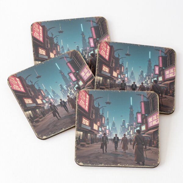Item preview, Walking Futuristic Visions Epic Sci-Fi Landscapes Cities Art designed and sold by ART ATTACK ZONE.