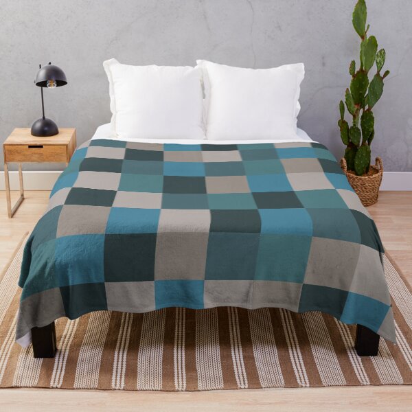 Item preview, Teal Sage and Naturals Check designed and sold by Sharon Schwalbe.