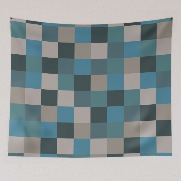 Item preview, Teal Sage and Naturals Check  designed and sold by Sharon Schwalbe.