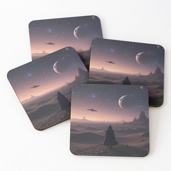 Item preview, Alone Space Exploring Cosmic Infinity Majestic Sci-Fi Landscapes designed and sold by ART ATTACK ZONE.