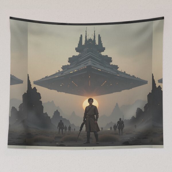 Item preview, Boy Space Exploring Cosmic Infinity Majestic Sci-Fi Landscapes designed and sold by ART ATTACK ZONE.