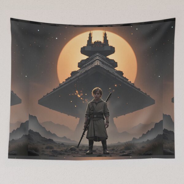 Item preview, Child Space Exploring Cosmic Infinity Majestic Sci-Fi Landscapes designed and sold by ART ATTACK ZONE.