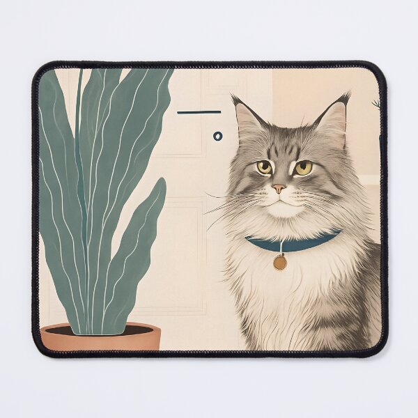 Item preview, Grey Maine Coon | Wall Art designed and sold by Whimsical Cat Designs.