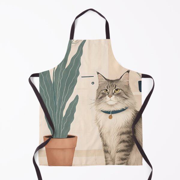 Item preview, Grey Maine Coon | Wall Art designed and sold by Whimsical Cat Designs.