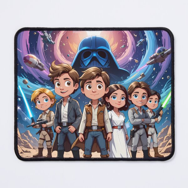 Item preview, Cartoon Adorable Star Wars Characters Embark Galactic Adventures designed and sold by ART ATTACK ZONE.