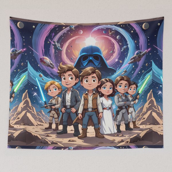 Item preview, Cartoon Adorable Star Wars Characters Embark Galactic Adventures designed and sold by ART ATTACK ZONE.