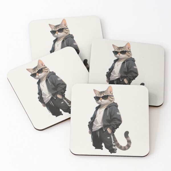 Item preview, Anthropomorphic Cat with Sunglasses designed and sold by Uglyandcute.