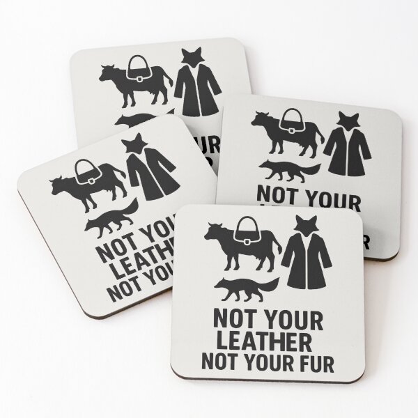 Item preview, Not Your Leather Not Your Fur Vegan Anti Fur Anti Leather Animal Rights Cattle Leather Fox Fur Coat Handbag designed and sold by Annika Shurafa.