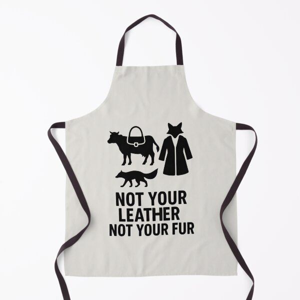 Aperçu de l'œuvre Pas votre cuir, pas votre fourrure, végétalien, anti-fourrure, anti-cuir, droits des animaux, cuir de bovin, fourrure de renard, manteau, sac à main créée et vendue par Annika Shurafa.