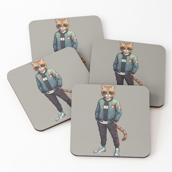 Item preview, Anthropomorphic Cat with Sunglasses designed and sold by Uglyandcute.