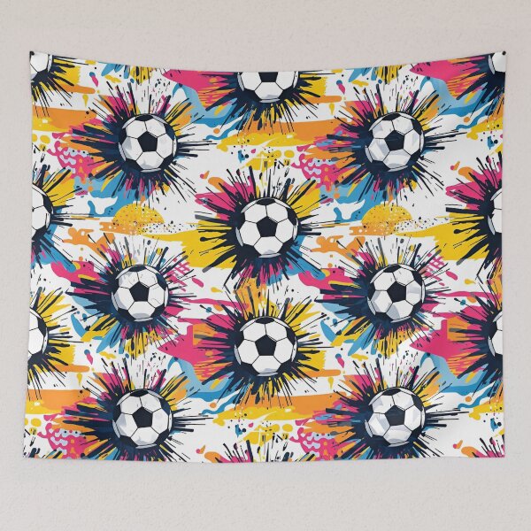 Item preview, Soccer Ball Pattern on Abstract Background designed and sold by Ciervo Primavera.