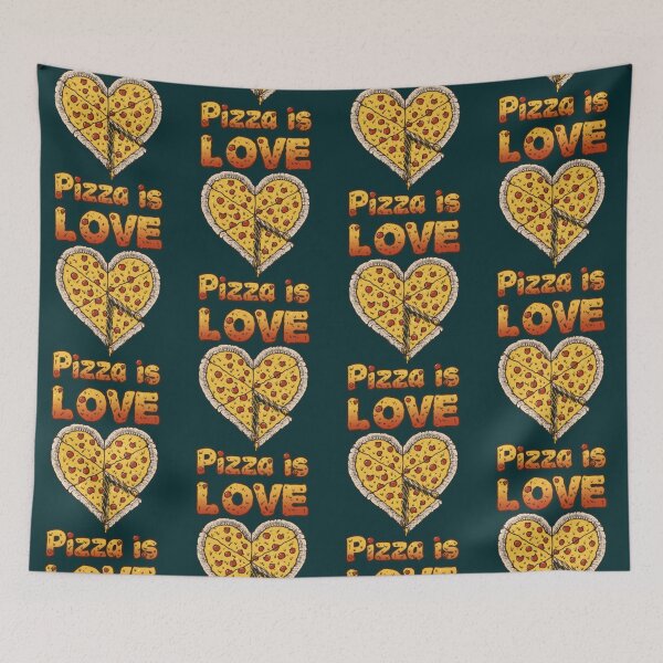 Item preview, Pizza Love Food Saying   designed and sold by Colinmangta.
