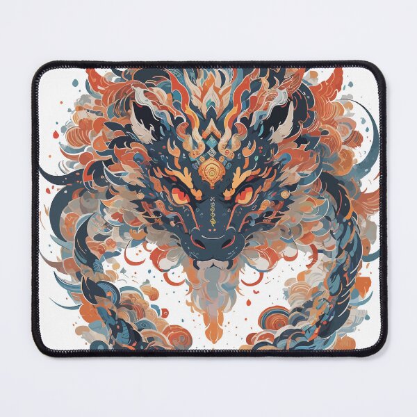 Item preview, Elegant Dragon Head with Floral Accents designed and sold by jcschellen.