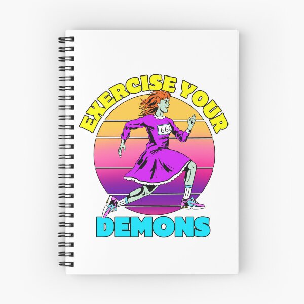 Item preview, Exercise Your Demons Funny Fitness Gym Humor Running Zombie designed and sold by Got2BSnazzy.