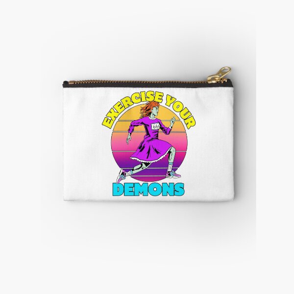 Item preview, Exercise Your Demons Funny Fitness Gym Humor Running Zombie designed and sold by Got2BSnazzy.