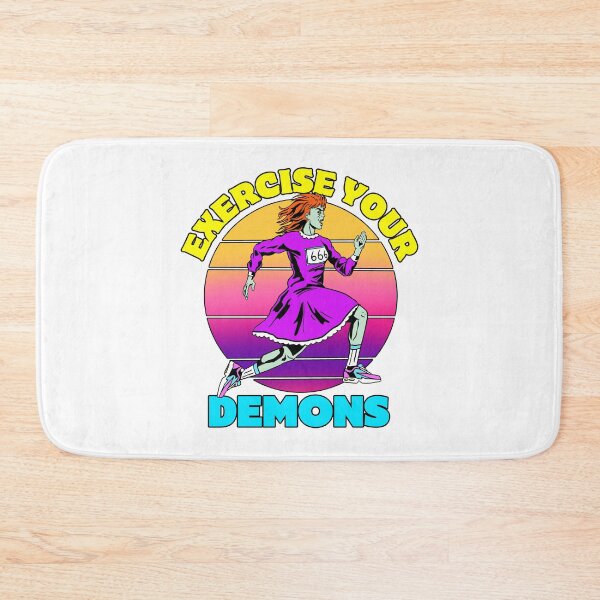 Item preview, Exercise Your Demons Funny Fitness Gym Humor Running Zombie designed and sold by Got2BSnazzy.
