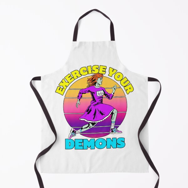 Item preview, Exercise Your Demons Funny Fitness Gym Humor Running Zombie designed and sold by Got2BSnazzy.