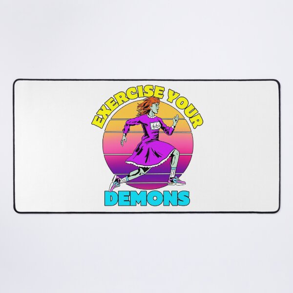 Item preview, Exercise Your Demons Funny Fitness Gym Humor Running Zombie designed and sold by Got2BSnazzy.