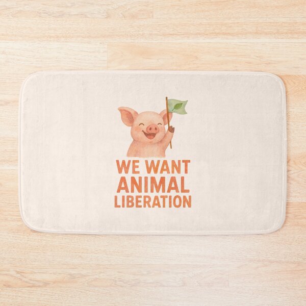 Item preview, We Want Animal Liberation Vegan Stop Animal Exploitation Veganism Factory Farming Slaughter Pig Protest designed and sold by Annika Shurafa.
