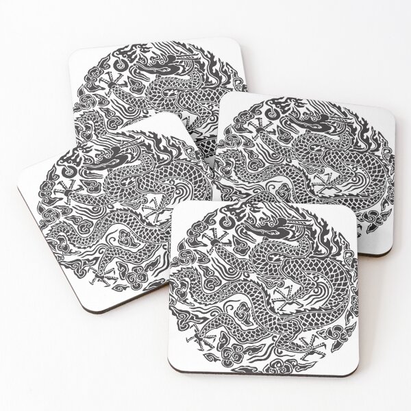 Item preview, Gonryongpo Side Profile Dragon - Korean Royal Robe Five-Clawed Dragon Medallion designed and sold by noolook.