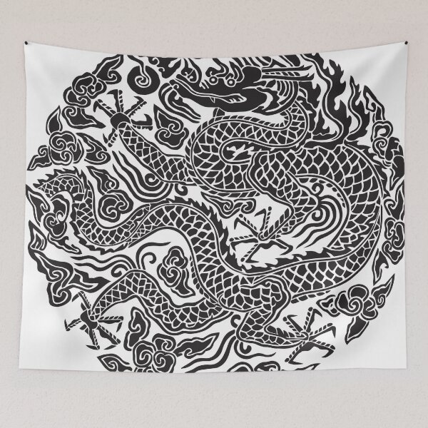 Item preview, Gonryongpo Side Profile Dragon - Korean Royal Robe Five-Clawed Dragon Medallion designed and sold by noolook.