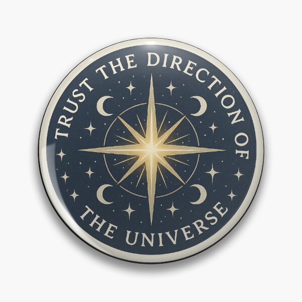 Item preview, Trust the Direction of the Universe | Celestial Compass Witchy Manifestation Art | Printable Sticker | Printable Wall Art designed and sold by HerDreamCodes.