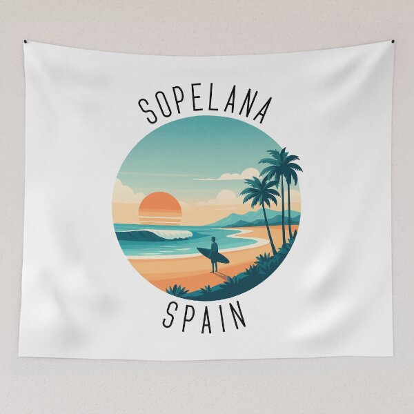 Item preview, Sopelana – Spain (with Black Lettering) designed and sold by VelvetRoom.