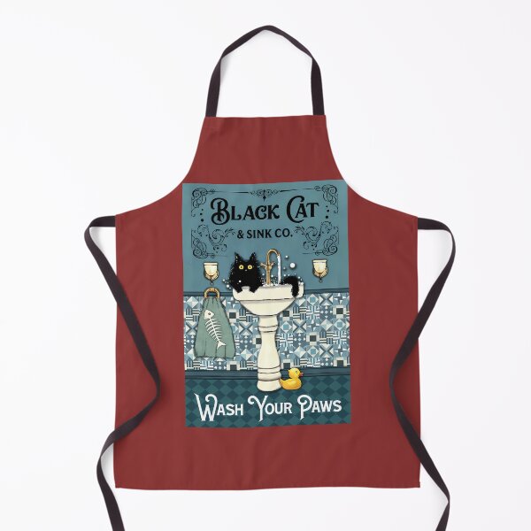 Item preview, Black Cat And Sink Co. Wash Your Paws Poster designed and sold by DorisReiterd.