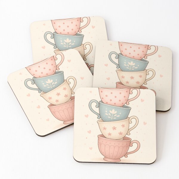 Item preview, Tea Cup Stack designed and sold by The Painted Topaz.