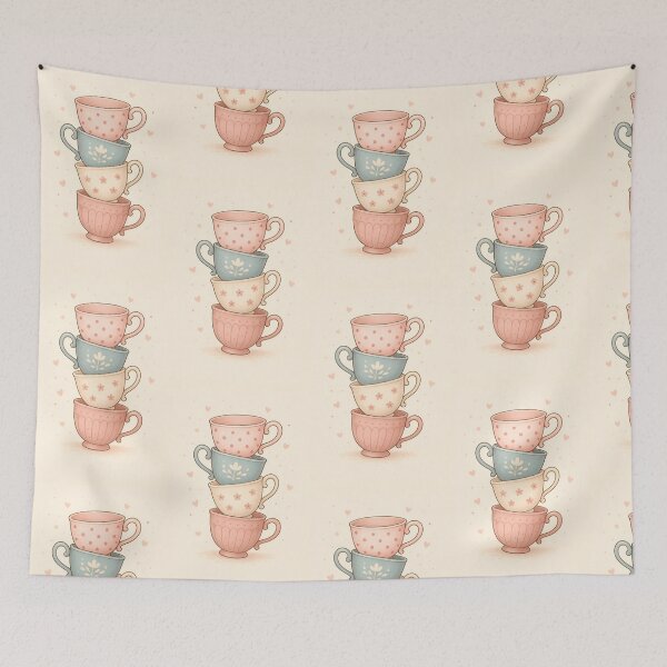 Item preview, Tea Cup Stack designed and sold by The Painted Topaz.