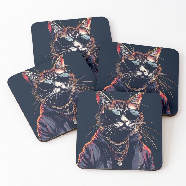 Item preview, Anthropomorphic Cat with Sunglasses designed and sold by Uglyandcute.