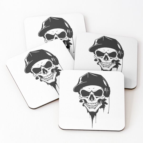 Item preview, Skull With Headphones Tattoo Style designed and sold by UNK-Fatigues.