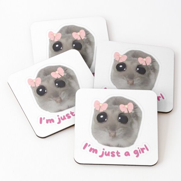 Item preview, Cute Hamster Meme – I’m Just a Girl designed and sold by FloraMyst.