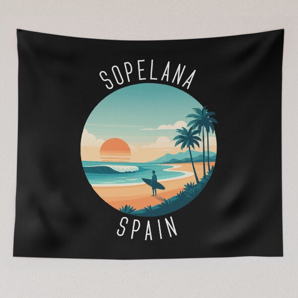 Item preview, Sopelana – Spain (with White Lettering) designed and sold by VelvetRoom.