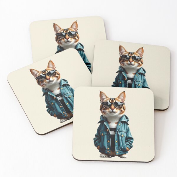 Item preview, Anthropomorphic Cat with Sunglasses designed and sold by Uglyandcute.