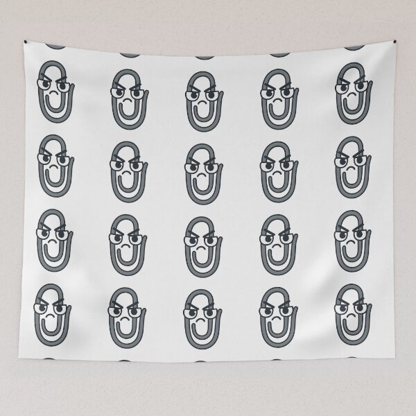 Item preview, Funny Grumpy Paperclip Cartoon Sticker designed and sold by KawaiiOrbit.