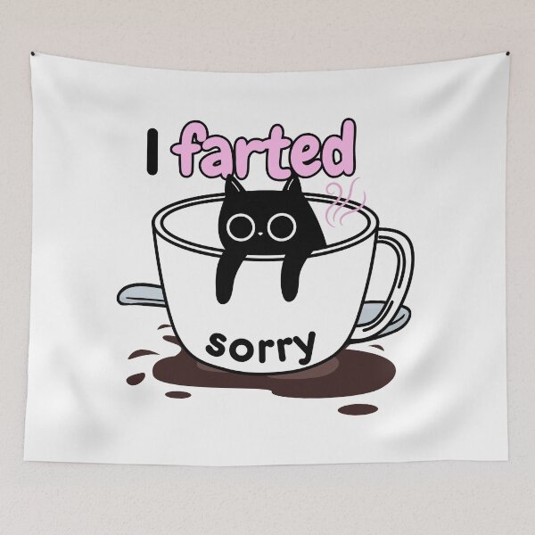 Item preview, I Farted Sorry, Funny Cat in Coffee Cup designed and sold by Aka.Alex.